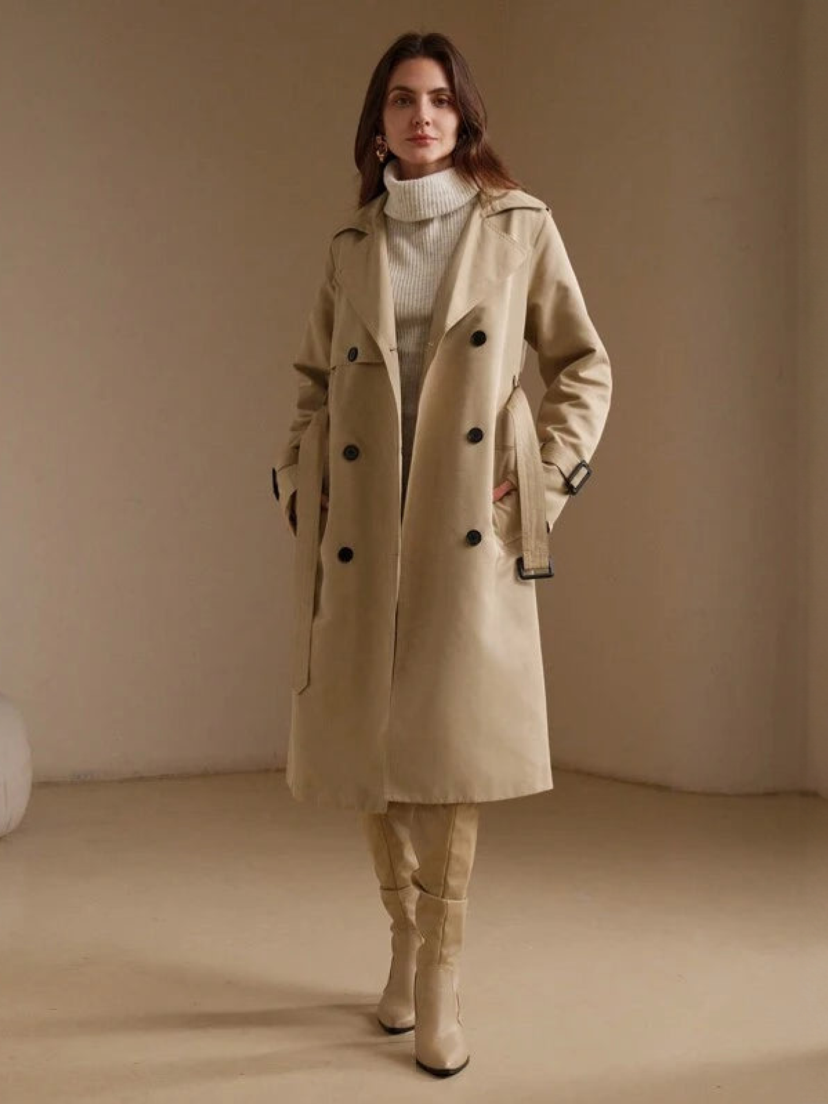 Jacqueline - Langer luxuriöser Mantel