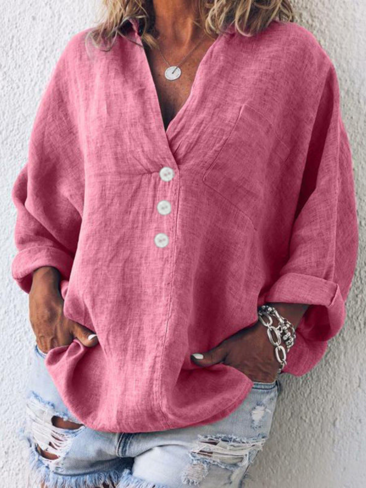 Maeve™ - Eleganter Pullover aus Baumwolle und Leinen