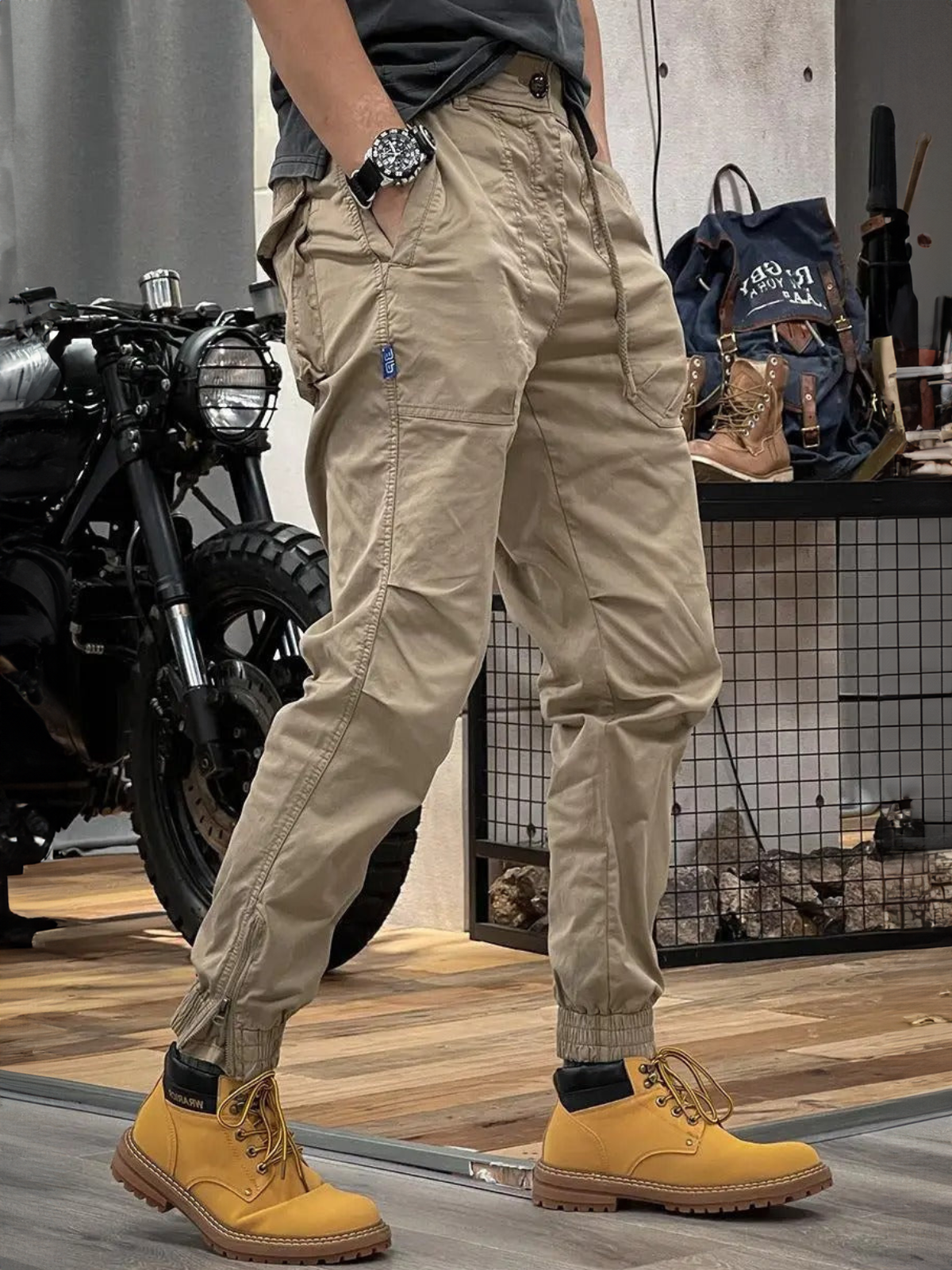 Marco - Stretch-Cargohose mit Taschen