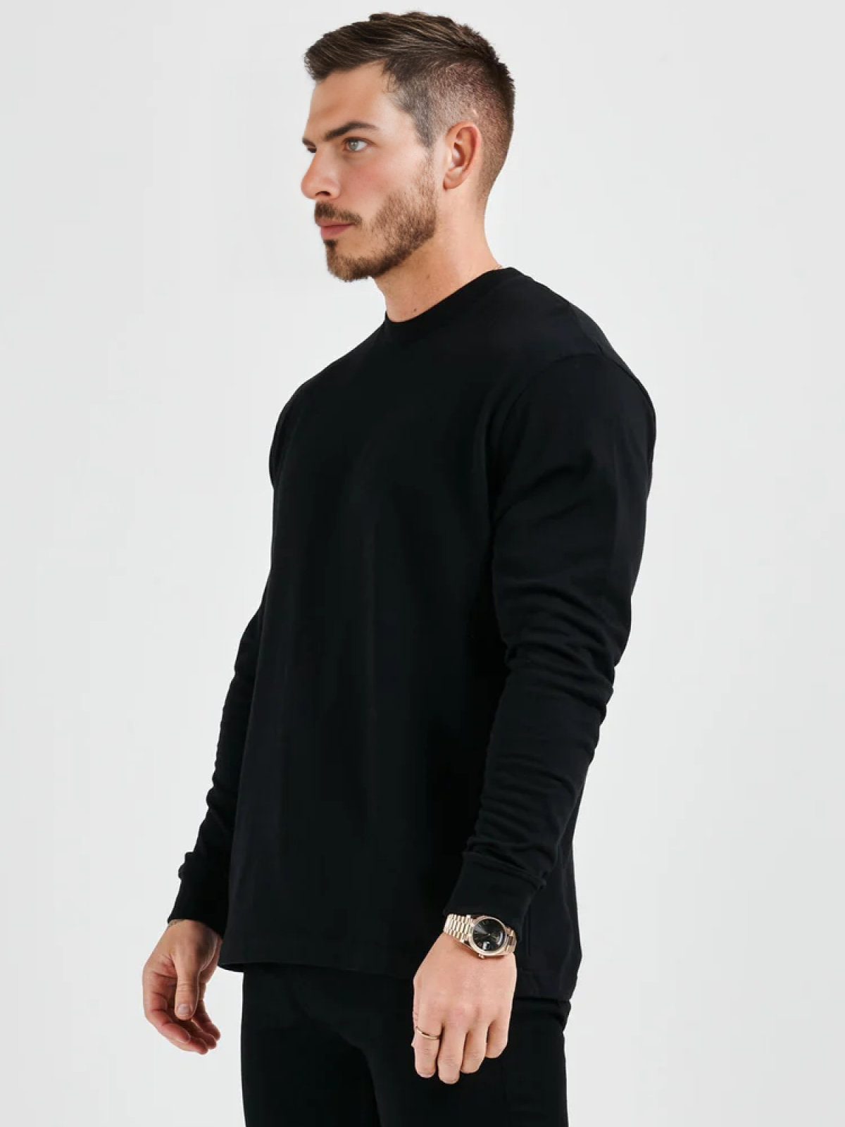 NERO - BASICS LANGARM-T-SHIRT